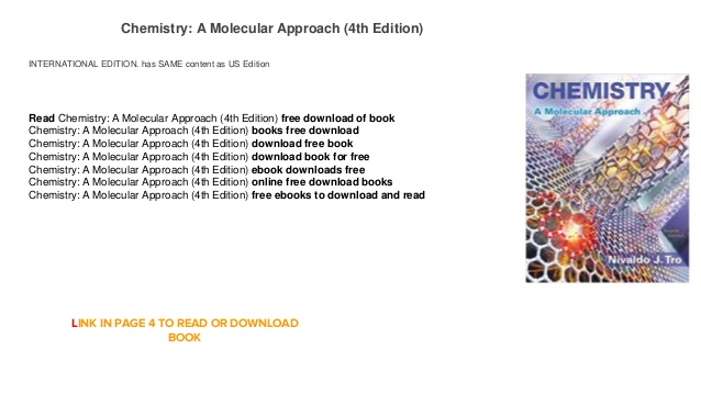 Chemistry A Molecular Approach 4th Edition